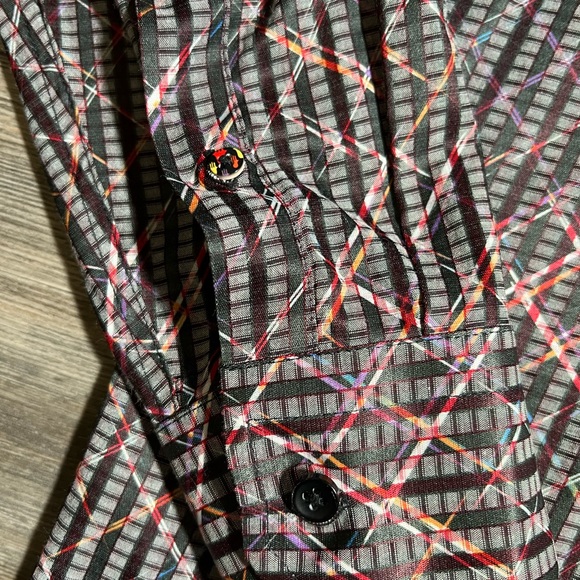 Luchiano Visconti‎ Black Men Button Shirt- XLT - Picture 3 of 12